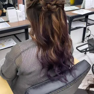 ミディアム カラー パーマ ヘアアレンジ メンズ キッズ ネイル マツエク・マツパ アイブロウ mona/ ストレートスタイル✨のヘアスタイル