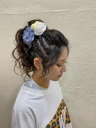 ロング ヘアアレンジ ENIF ヤマグチアツコのヘアスタイル