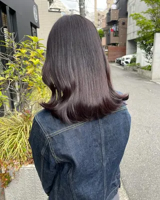 ミディアム カラー ラベンダー/レイヤー スタイル🤎mamiのヘアスタイル