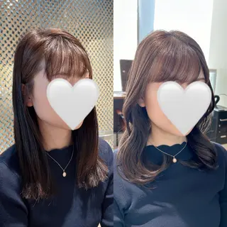 ミディアム カラー 髙木美緒🌿 レイヤー/アレンジのヘアスタイル