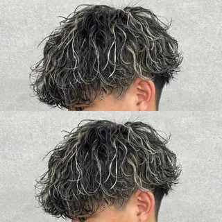 ショート カラー パーマ ヘアアレンジ メンズ キッズ 🔥メンズパーマ🔥 菅原楓のヘアスタイル
