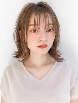 ミディアム カラー レイヤー×髪質改善✨ 渋谷/佐藤侑哉のヘアスタイル
