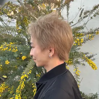 ショート カラー メンズ 水谷 優華のヘアスタイル