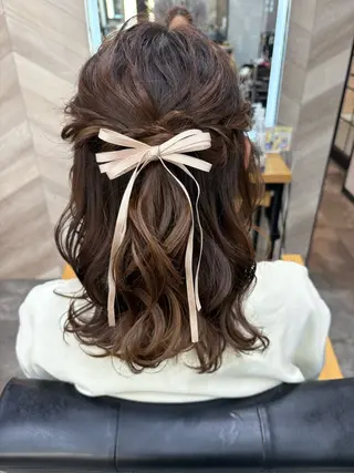 ミディアム ヘアアレンジ SHANTi 飯塚 ヘアセット/髪質改善のヘアスタイル