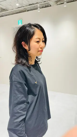 ミディアム くせ毛カット✂️ カワタ　豊島区大塚駅のヘアスタイル