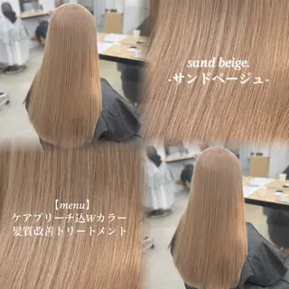 ロング カラー NAMI🤎ブラウン &ミルクティー🤍のヘアスタイル