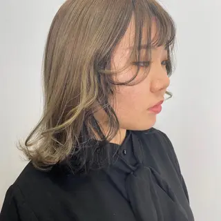 ミディアム カラー 𖧷 ⁺. 大人ヘア Yui 𓂃𓈒𓏸のヘアスタイル