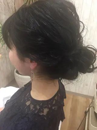 ミディアム 安陪 寛史のヘアスタイル