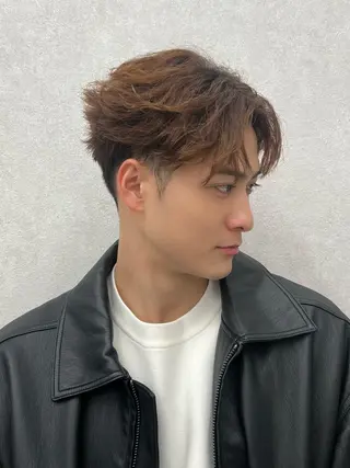 ショート パーマ メンズ フェザーパーマ浦和 スパイキーショートのヘアスタイル