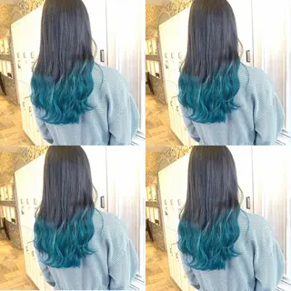 セミロング カラー あさだ しゅうたろうのヘアスタイル