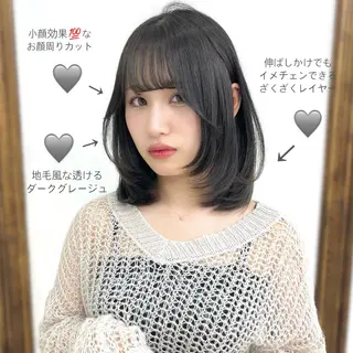 ミディアム 🫧いとうりお🫧 ショート/レイヤーのヘアスタイル