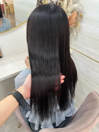 ロング カラー 🤍あみ🤍暗髪オリ ーブ特化🌿髪質改善のヘアスタイル