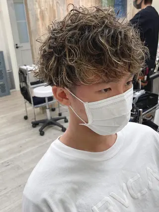 ミディアム パーマ メンズ 【大宮】 メンズ専門吉川のヘアスタイル