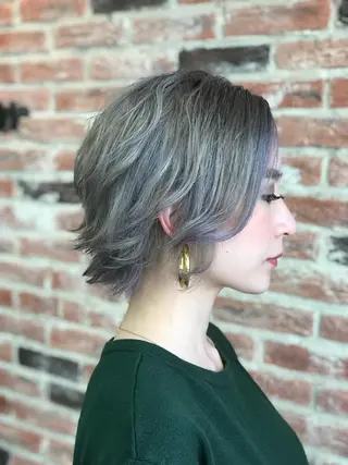 ミディアム カラー 市村 正義のヘアスタイル