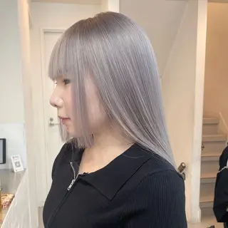 ロング カラー ハイトーン×レイヤー ／遠藤将太のヘアスタイル