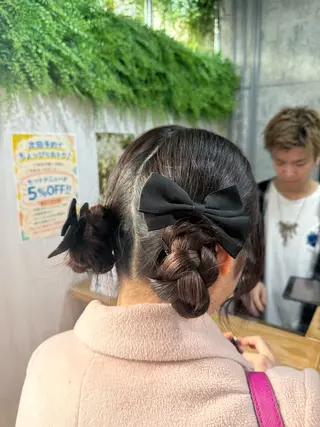 ミディアム ヘアアレンジ 縮毛矯正/ /関内/あべももこのヘアスタイル