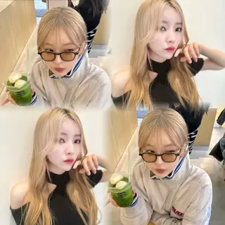 ロング カラー 韓国風ハッシュカット 似合わせレイヤー池袋のヘアスタイル
