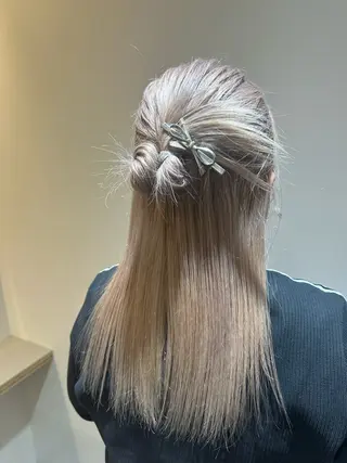 セミロング 暖色/ヘアアレンジ 🎀♡irohaのヘアスタイル