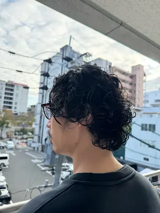 パーマ メンズ 椎葉 祐也のヘアスタイル