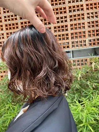 ミディアム パーマ 吉田一輝 外国人パーマのヘアスタイル