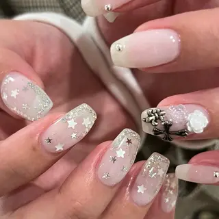 ネイル ワンホン/キラキラ ネイル💎yukaのネイルデザイン