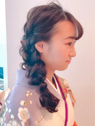 セミロング ヘアアレンジ ヘアセット専門店 Rのヘアスタイル
