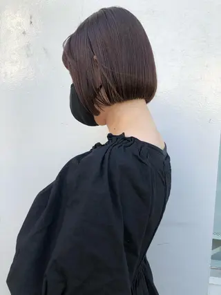 ショート ボブ♡柔らかいカラー 實松栞理のヘアスタイル