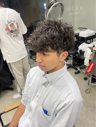 ショート パーマ メンズ メンズ専門サロン wokeのヘアスタイル