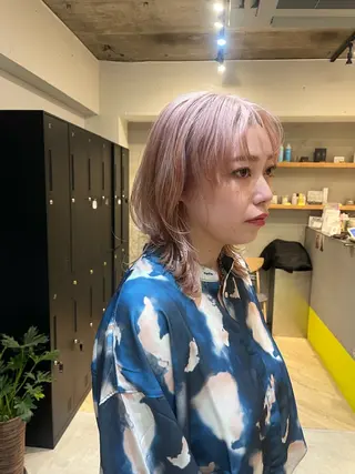 ミディアム カラー タカノ ノゾミのヘアスタイル