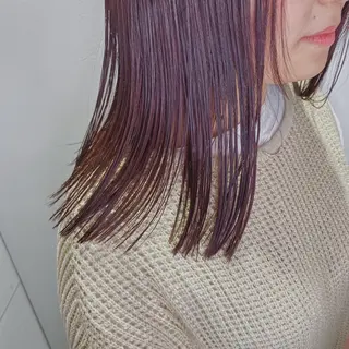 ミディアム カラー 暖色カラー🍊 せきゆうかのヘアスタイル