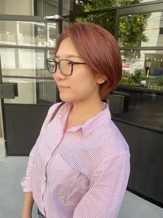 ショート カラー すみとも るなのヘアスタイル