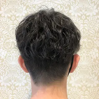 ショート パーマ メンズ 🐠寒色系×パーマ 櫻井　麿偉🐏のヘアスタイル