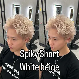 ショート カラー ヘアアレンジ メンズ スパイキーの鬼 ヒロムのヘアスタイル