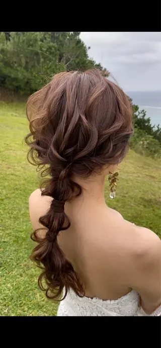 セミロング ヘアアレンジ キッズ ヘアメイク10年から 美容師💄Anriのヘアスタイル