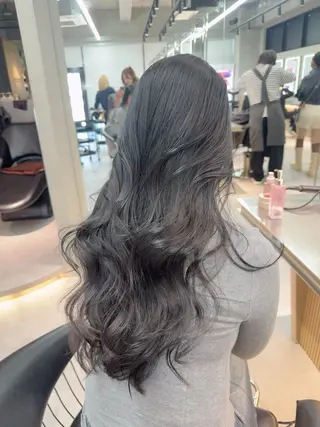 ロング カラー ヘアアレンジ ARIA💎縮毛矯正 ブリーチ💎複雑履歴のヘアスタイル