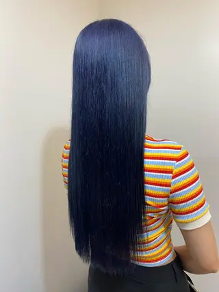 ロング カラー ブリーチ毛対応酸性 ストレート🌈サキのヘアスタイル
