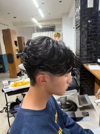 ミディアム パーマ メンズ パーマ・カラー特化/ メンズ美容師米田幸平のヘアスタイル