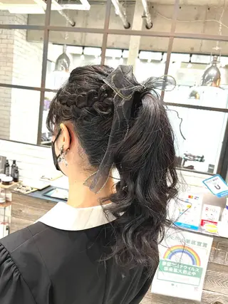 ロング ヘアアレンジ 🌈外国風ハイライト こうたろうのヘアスタイル
