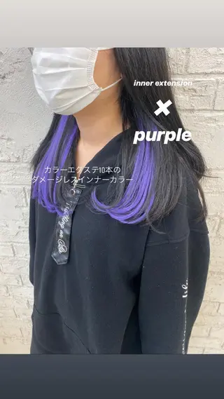 セミロング カラー オリーブ/アッシュ やわらか透明感カラーのヘアスタイル