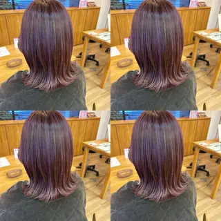 ミディアム 河口 友里のヘアスタイル