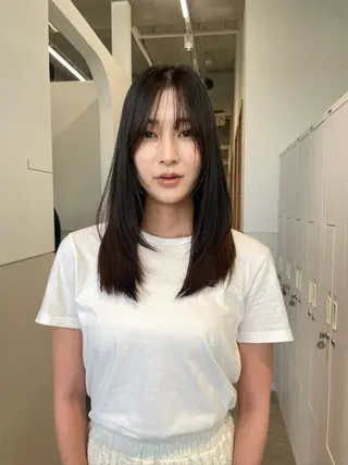セミロング 抜け感ボブ×パーマ |kazaneのヘアスタイル