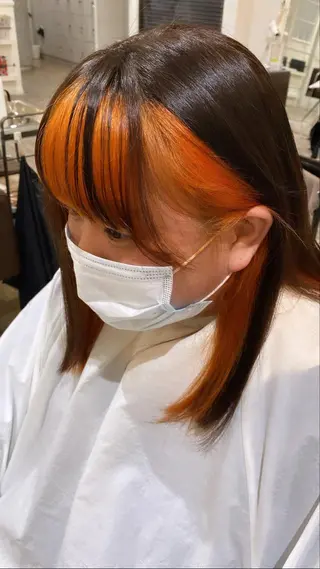 セミロング カラー 前橋 姫奈のヘアスタイル