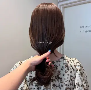 ロング カラー 前髪カット/韓国/ モモカ🎀のヘアスタイル