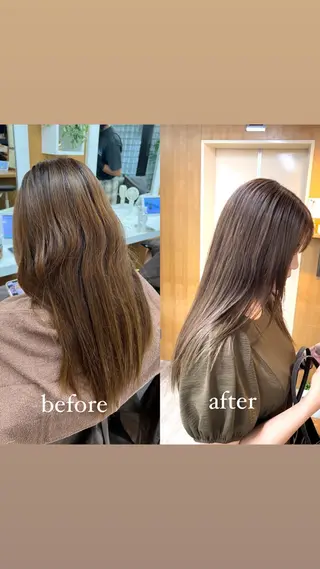 ミディアム カラー 透明感カラー/ イルミナカラーヒロキのヘアスタイル