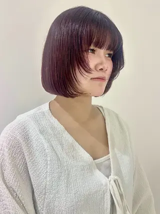 ショート 👔ボブ﹨髪質改善 ストレート🩳ももかのヘアスタイル