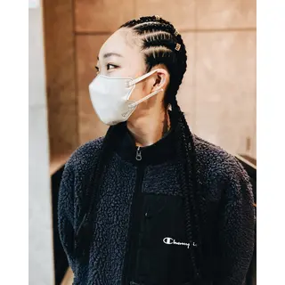 ミディアム カラー パーマ ヘアアレンジ メンズ キッズ BRAIDS💎愛子 大人ハイライト💎のヘアスタイル
