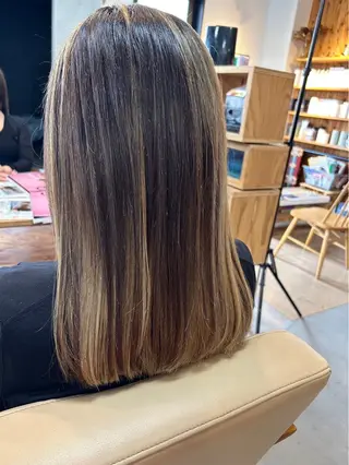 セミロング 阪神西宮★JUNO 川﨑温子のヘアスタイル