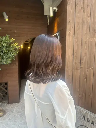 ミディアム カラー 永田 幸花のヘアスタイル