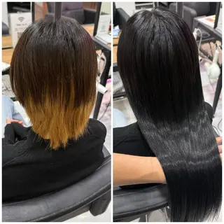 ロング カラー 髪質改善 艶髪矯正 エクステ かいり✂️のヘアスタイル
