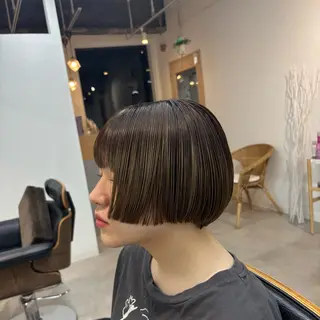 ショート レイヤー/艶々カラー /縮毛矯正/うみ🌟のヘアスタイル